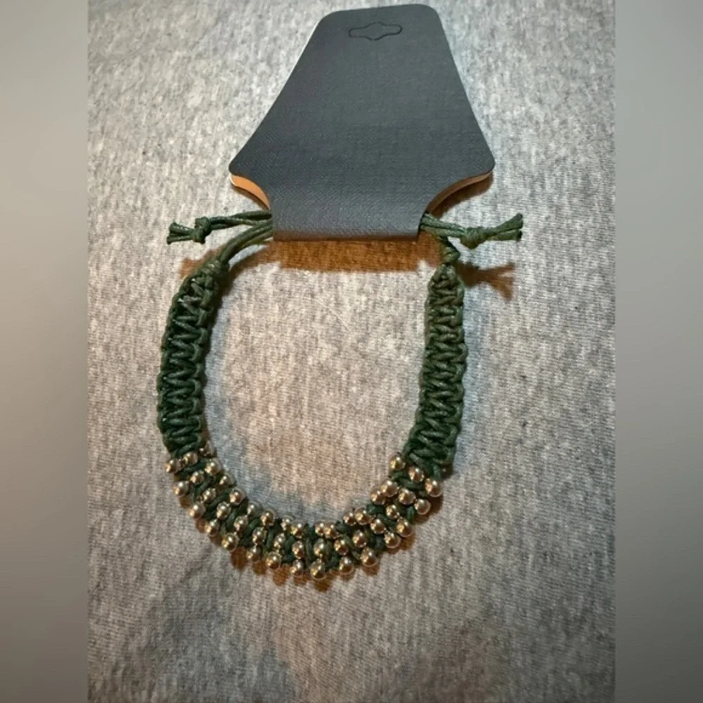 Green and Gold Beaded Bracelet NWT